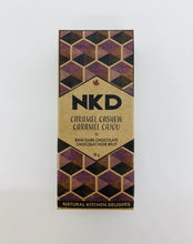 Load image into Gallery viewer, Caramel + Cashew Raw Dark Chocolate
